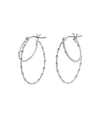 Twisted Double Line Hoop Earrings [Sheerchic]