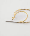 Twisted Double Line Hoop Earrings [Sheerchic]