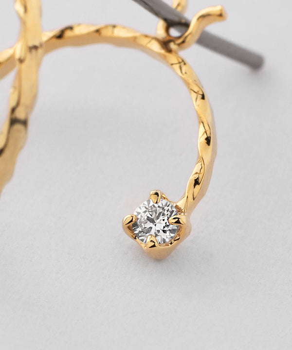 ビジュー×コイルピアス[Sheerchic]