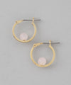 Natural stone hoop earrings [Sheerchic]