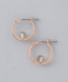 Natural stone hoop earrings [Sheerchic]