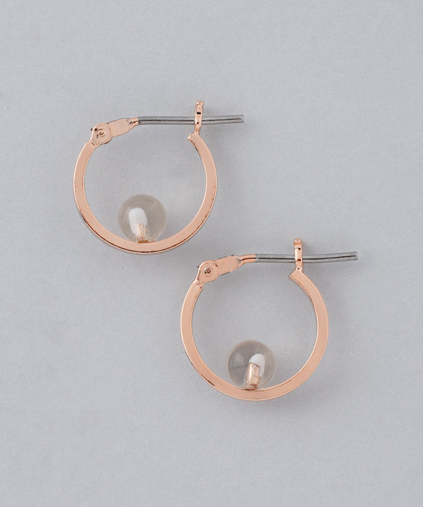 Natural stone hoop earrings [Sheerchic]