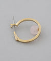 Natural stone hoop earrings [Sheerchic]