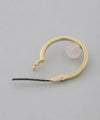Natural stone hoop earrings [Sheerchic]