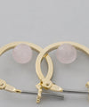 Natural stone hoop earrings [Sheerchic]