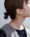 Natural stone hoop earrings [Sheerchic]