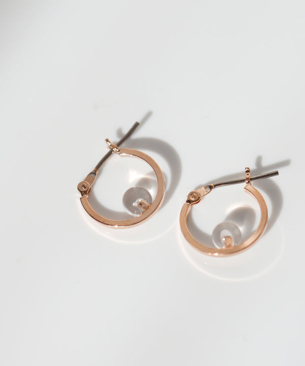 Natural stone hoop earrings [Sheerchic]