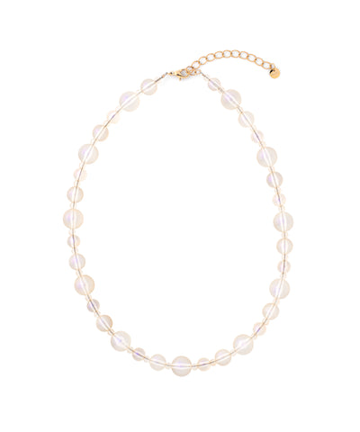 Clear color bead necklace