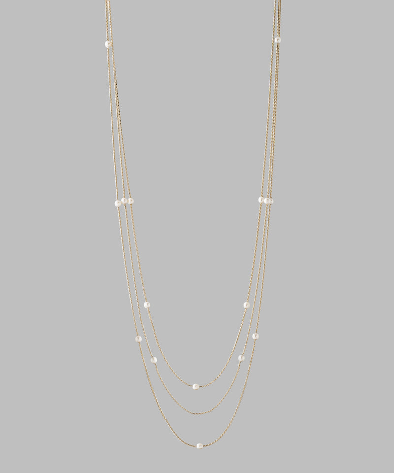 Station Pearl 3-Strand Necklace