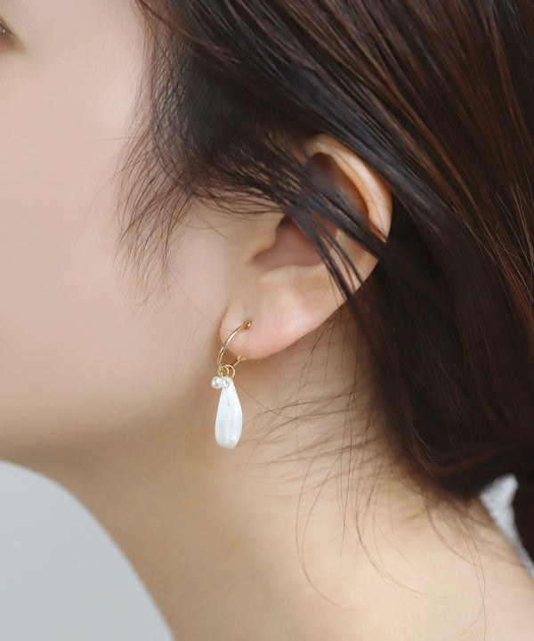 ガーベラフープピアス