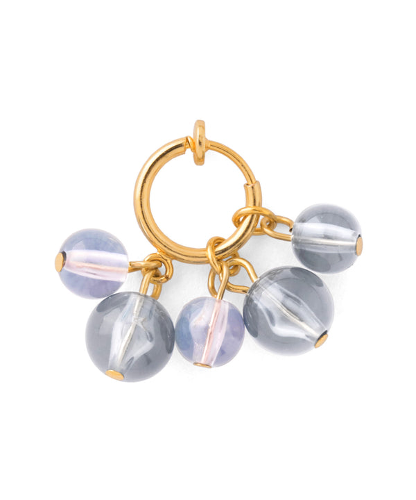Clear Color Sphere Hoop Earrings