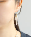 連なりパールフックピアス
