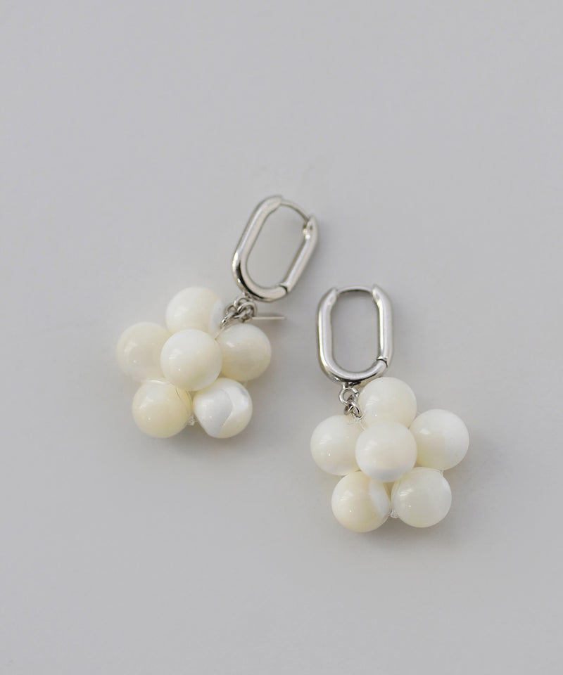 シェルフラワーフープピアス[Ownideal]