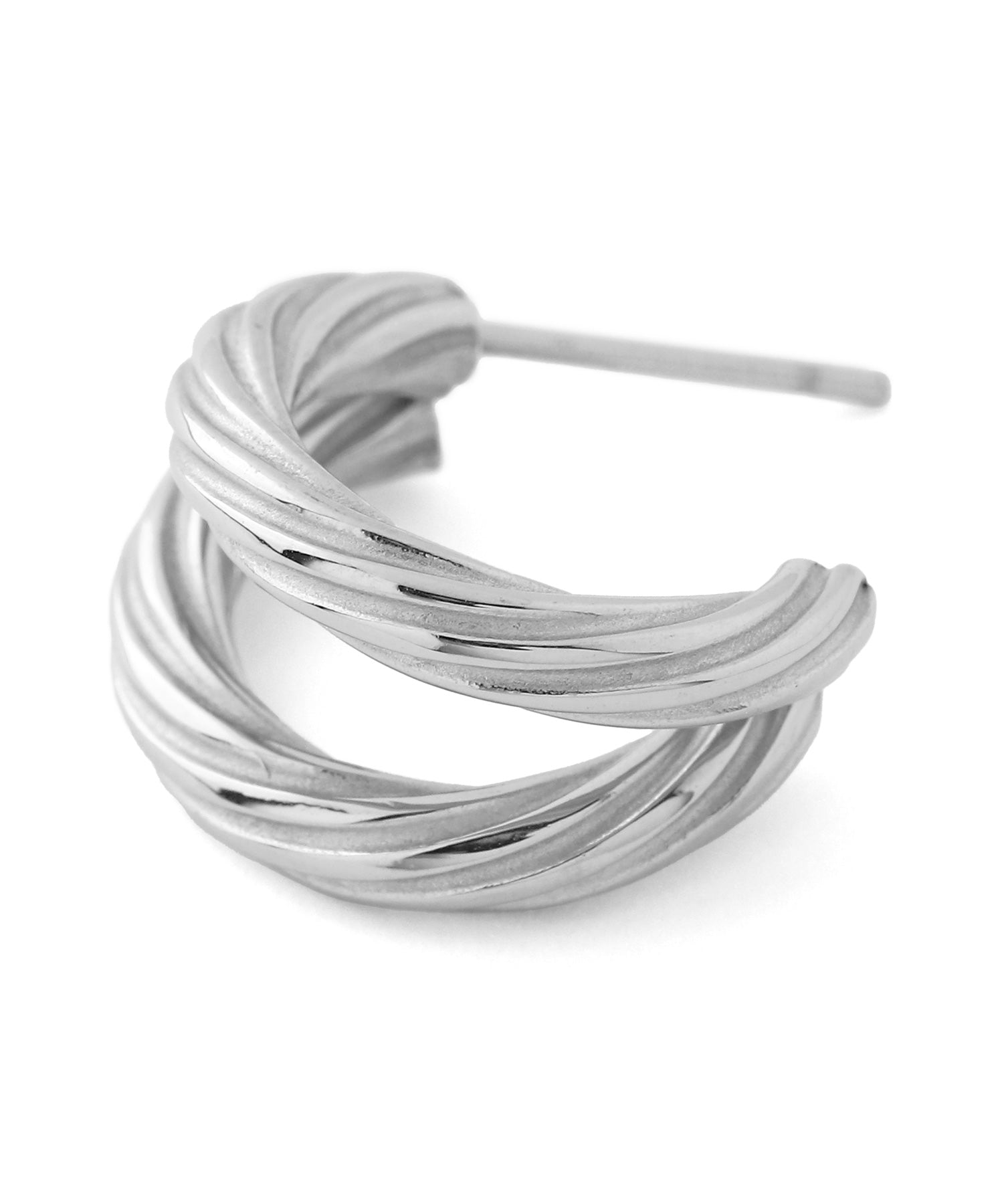 ANEMONE】【ステンレス】ダブルラインフープピアス｜アネモネ