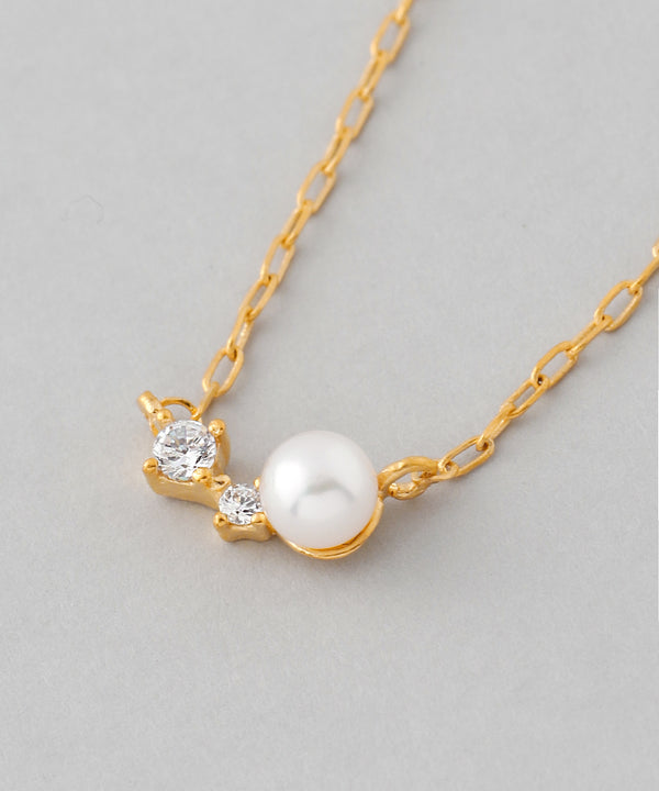 パール×ビジューネックレス[ジャルビジュー]