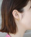 Drop Line Hoop Earrings [Jarubijou]
