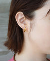 Drop Line Hoop Earrings [Jarubijou]