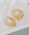 Drop Line Hoop Earrings [Jarubijou]