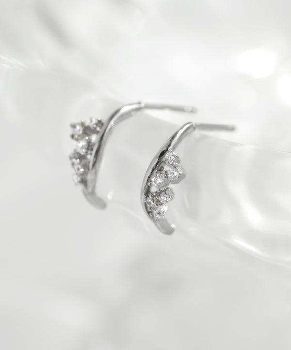 ビジューカールピアス[ジャルビジュー]