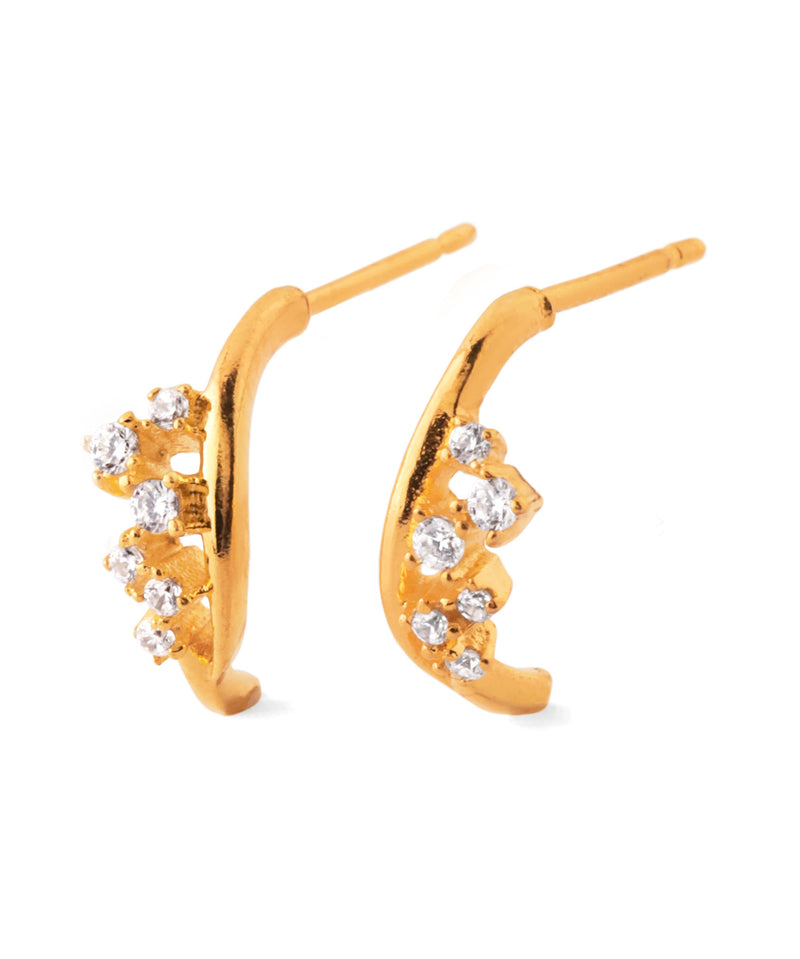 ビジューカールピアス[ジャルビジュー]