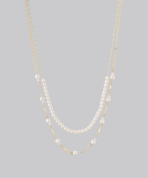 ANEMONE】パール×ビーズステーション2連ネックレス｜SANPO ONLINE