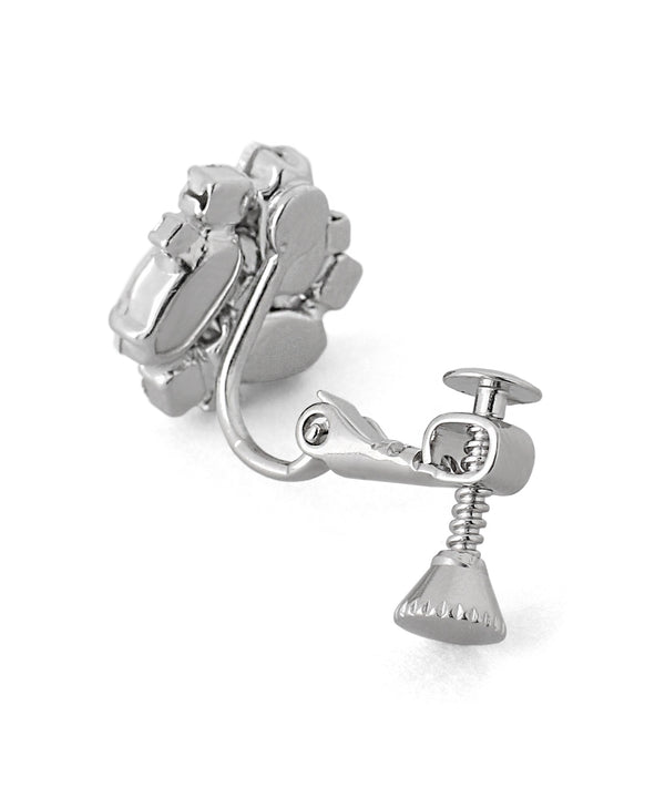 Round jeweled earrings