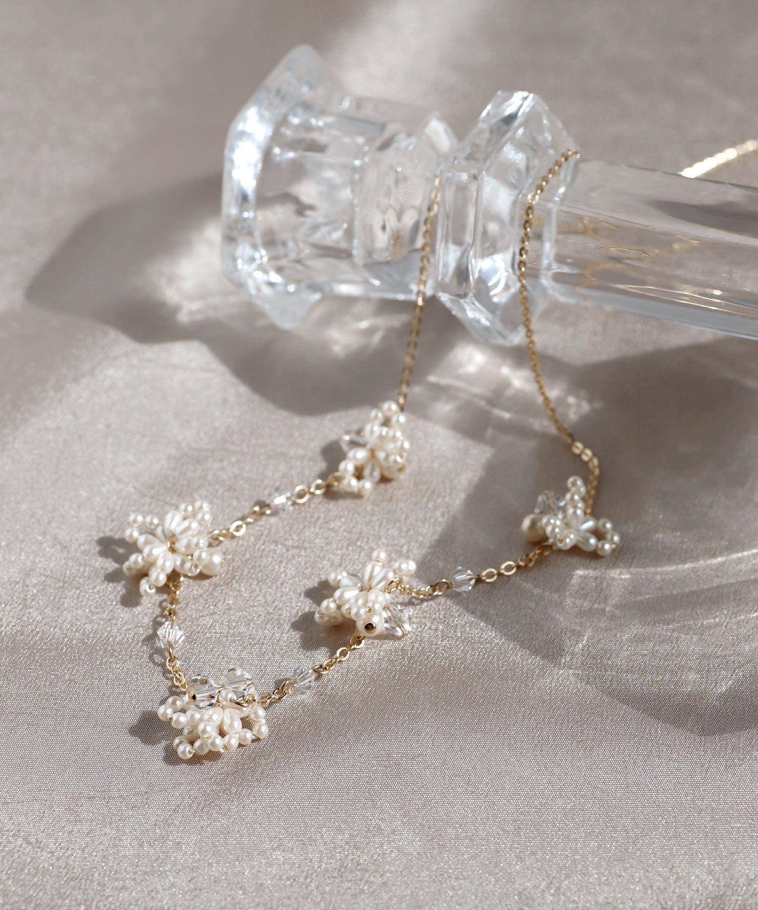 ANEMONE】パールフラワーネックレス｜アネモネ・シエナロゼ・ミミサン