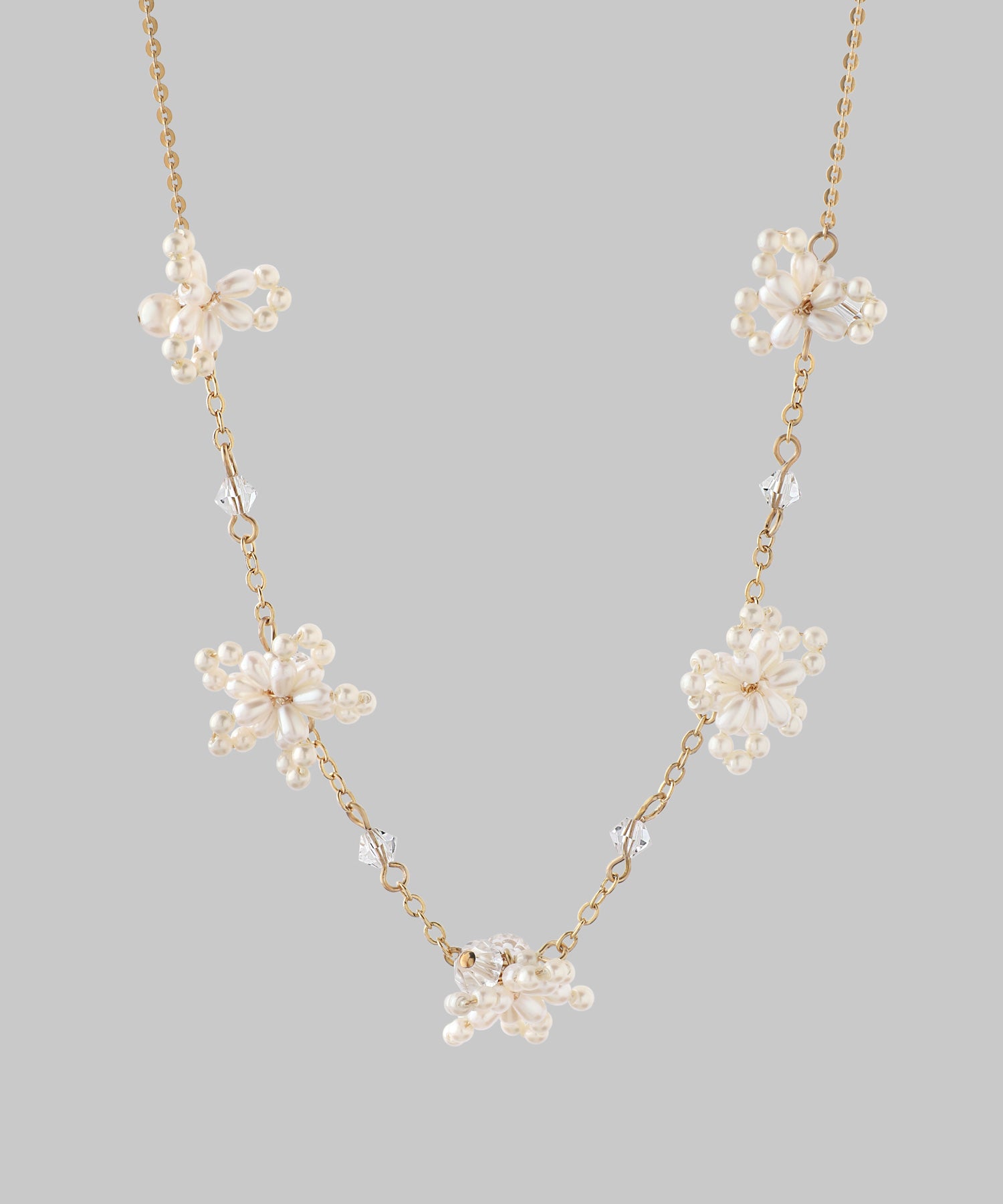 ANEMONE】パールフラワーネックレス｜アネモネ・シエナロゼ・ミミサン