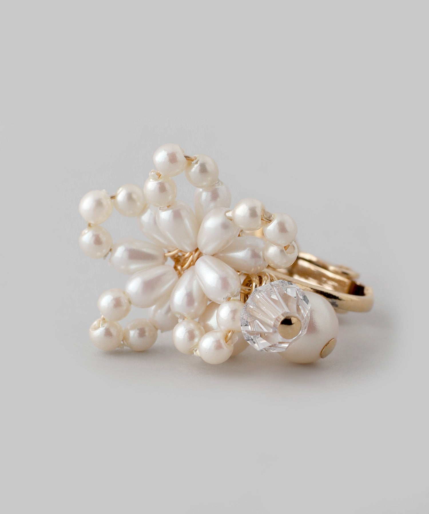 ANEMONE】パールフラワーイヤリング｜アネモネ・シエナロゼ・ミミサン