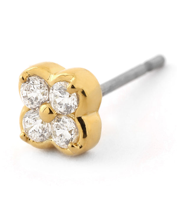 ビジューフラワーピアス