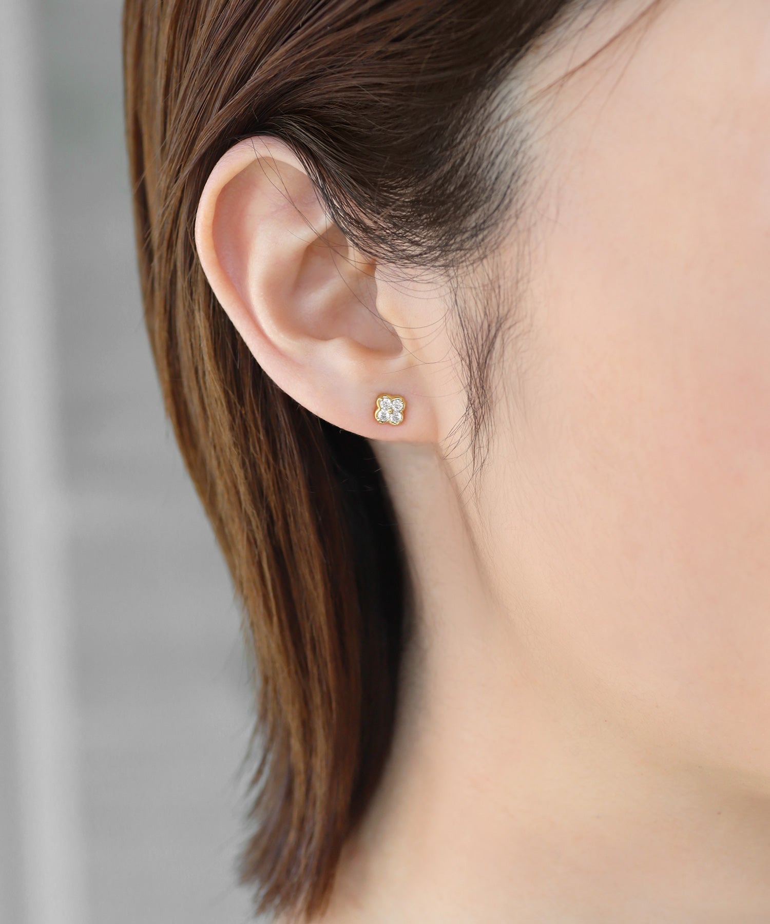 ANEMONE】ビジューフラワーピアス｜アネモネ・シエナロゼ・ミミサン