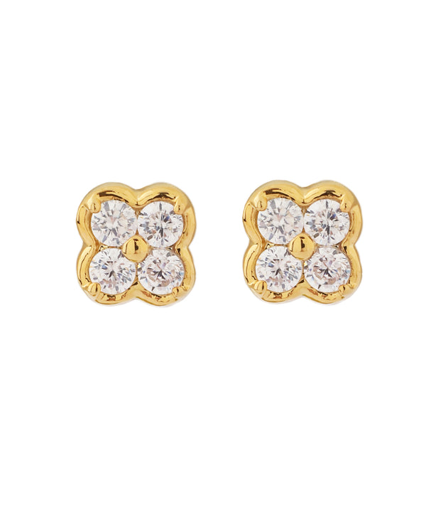 ビジューフラワーピアス