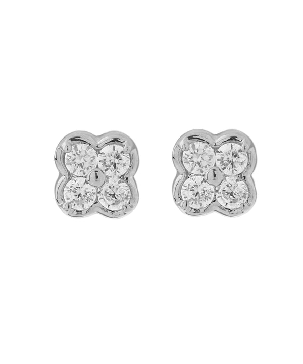 ビジューフラワーピアス