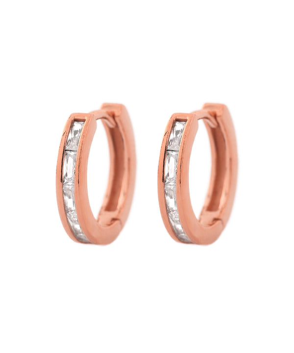 Beaded line hoop earrings [Sheerchic]