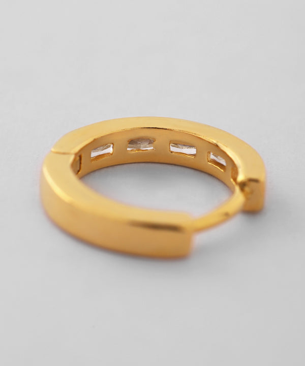 Beaded line hoop earrings [Sheerchic]