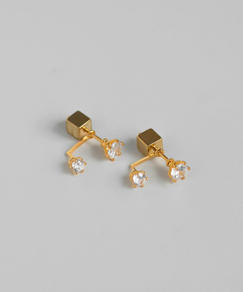 ビジュー2WAYピアス[Sheerchic]