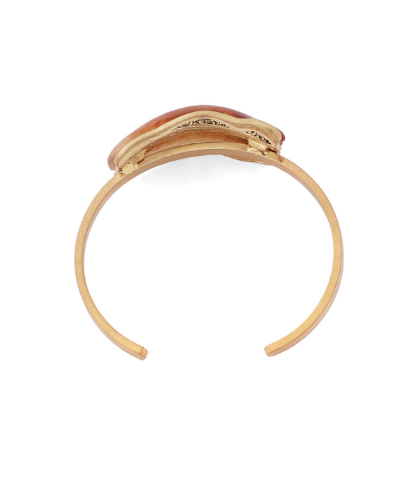 マーブル×メタルプレートバングル