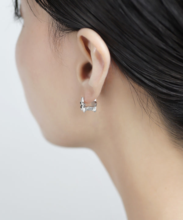 スター×ビジューフープピアス