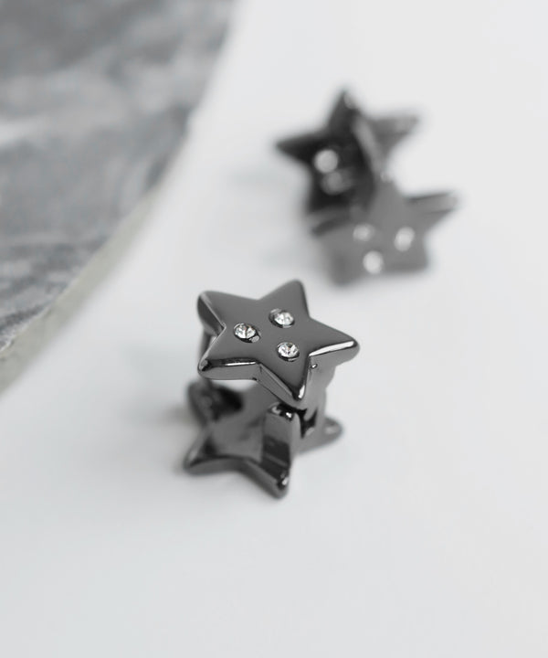 スター×ビジューフープピアス