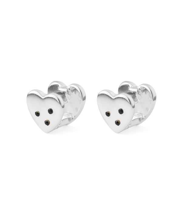 ハート×ビジューフープピアス