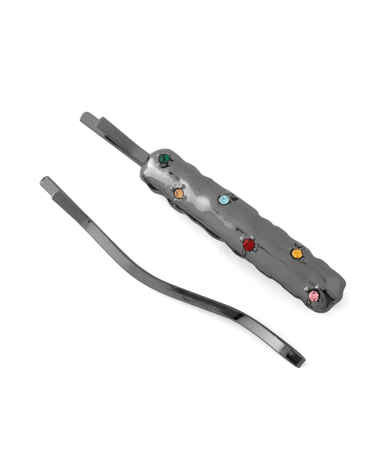 Colorful jeweled hairpins (set of 2)