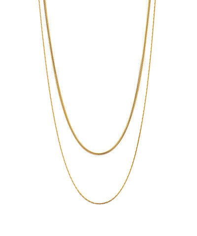 【ステンレス】ダブルチェーンネックレス