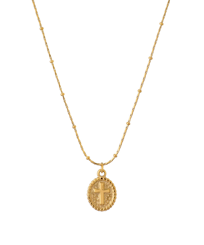 【ステンレス】クロスメダイネックレス