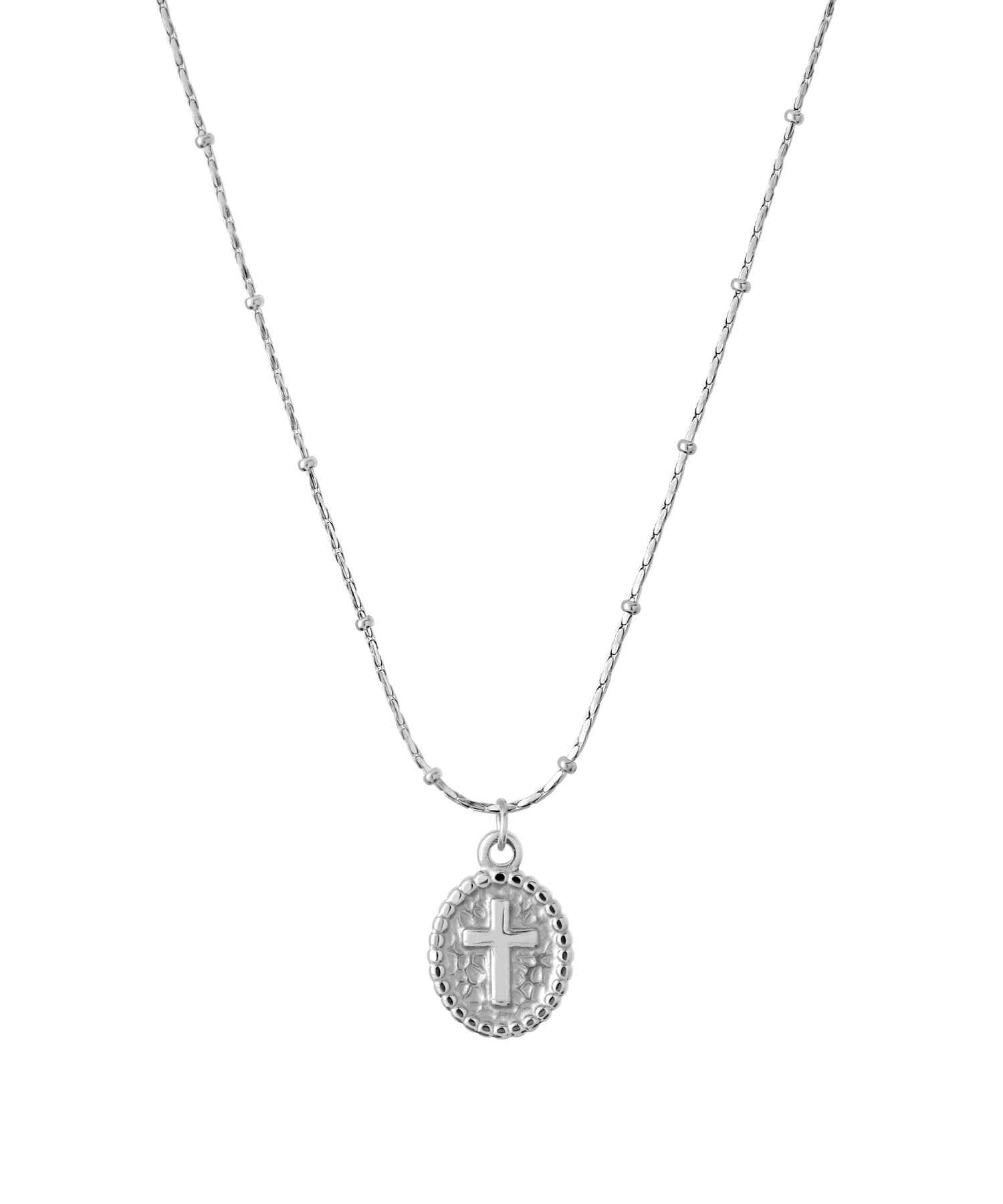 ANEMONE】【ステンレス】クロスメダイネックレス｜アネモネ