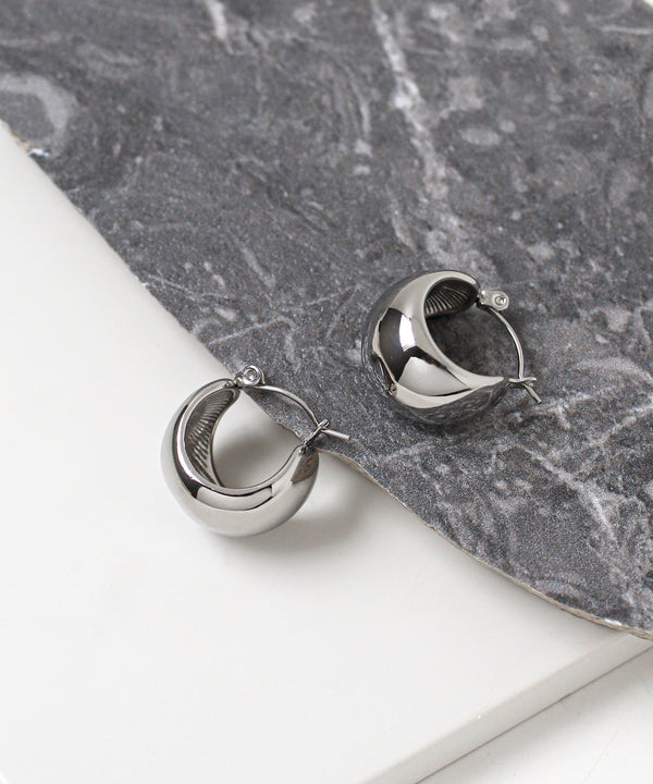 [Stainless Steel] Volume Hoop Earrings