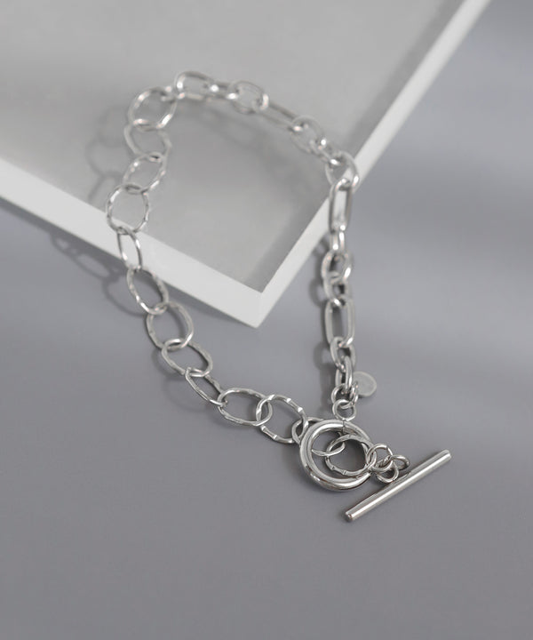 [Stainless Steel] Combination Chain Mantel Bracelet
