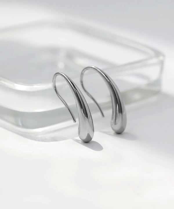 [Stainless Steel] Drop Line Earrings