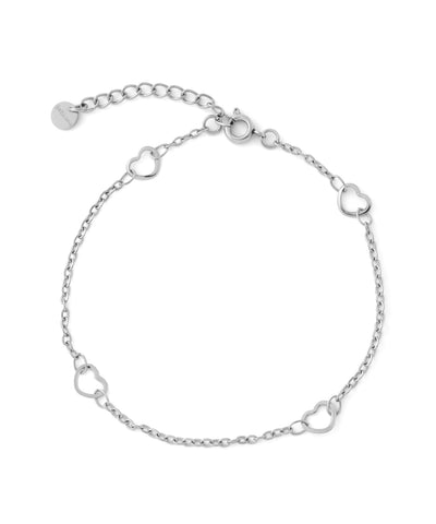 [Stainless Steel] Heart Station Chain Bracelet