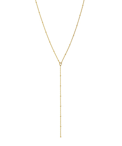 [Stainless Steel] Station Chain Y-shaped Necklace