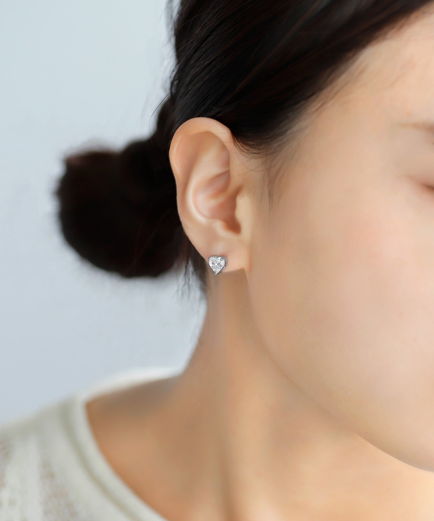 ANEMONE】【ステンレス】ビジューハートピアス｜アネモネ・シエナロゼ